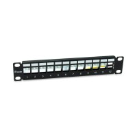 Equip Patchpanel 12x Cat6A 10" FTP 1HE Keystone...