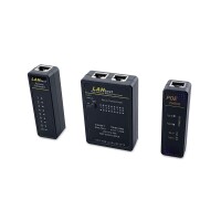 Equip Kabeltester Netzwerk f. RJ45/RJ11/RJ12/BNC Kabel sw