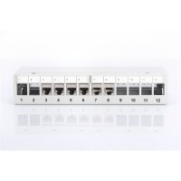 DIGITUS Modulares Desktop Patch Panel, geschirmt, 12-Port