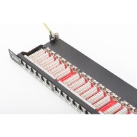DIGITUS CAT 6, Klasse E High Density Patch Panel, geschirmt, schwarz
