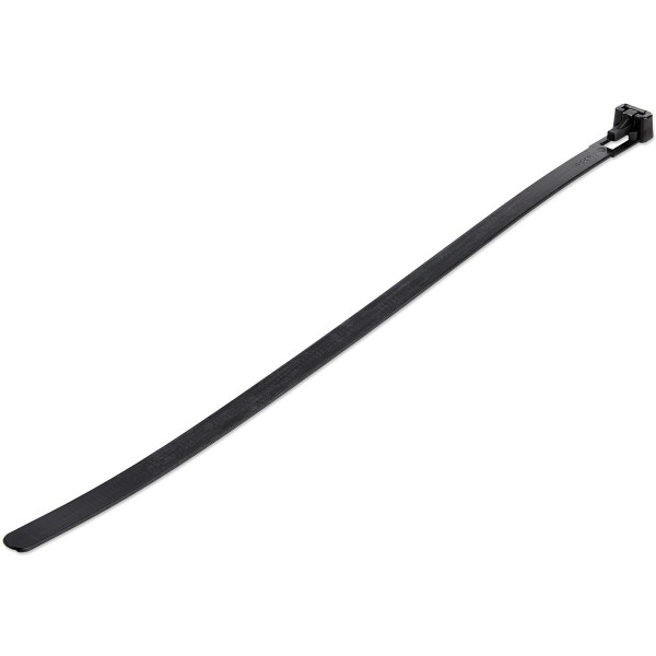 StarTech.com Kabelbinder - 254x7 mm - wiederverwendbar - lösbare Nylonbinder - 22 kg Zugfestigkeit - Innen- und Außenbereich - 94V-2/UL - schwarz - 100 Stück - Lösbarer Kabelbinder - Nylon - Kunststoff - Schwarz - 6,5 cm - V2 - -40 - 85 °C