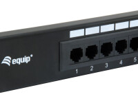 Equip 16-Port Cat.5e Ungeschirmtes Patch Panel - Black - 10/100/1000Base-T(X) - Gigabit Ethernet - 1000 Mbit/s - RJ-45 - Cat5e - Schwarz