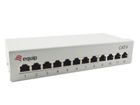 Equip 12-Port Cat.6 Desktop Patch Panel - Hellgrau - 10/100/1000Base-T(X) - Gigabit Ethernet - 1000 Mbit/s - RJ-45 - Cat6 - Weiß