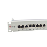 Equip 24-Port Cat.6A Geschirmtes Patch Panel - Hellgrau -...