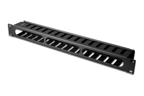 Equip 19 "Rack Mount Kabel Management Panel, Schwarz, Kabelmanagementtafel, Schwarz, Stahl, 1U, China, 70 mm