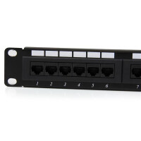 StarTech.com Patchpanel Cat 6 24 Port 1 HE zur...