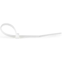 StarTech.com Kabelbinder 100x2 mm - Selbstsichernde Nylon-Kabelbinder mit Gebogener Spitze, Bündeldurchmesser bis zum 22 mm , 8 kg Zugfestigkeit, 94V-2/UL, 100 Stück - Weiß, Lösbarer Kabelbinder, Nylon, Kunststoff, Weiß, 2,2 cm, V2, -40 - 85 °C