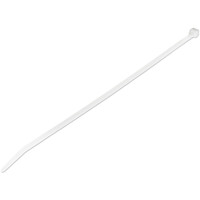 StarTech.com 25 cm Kabelbinder - 4 mm breit, 68 mm Bündeldurchmesser, 22 kg Zugfestigkeit, selbstsichernde Nylon-Kabelbinder mit gebogener Spitze, 94V-2/UL geprüft, weiß, 1000 Stück, Lösbarer Kabelbinder, Nylon, Kunststoff, Weiß, 6,8 cm, V2, -40 - 85 °C