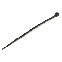 StarTech.com Kabelbinder 100x2 mm - Selbstsichernde Nylon-Kabelbinder mit Gebogener Spitze - Bündeldurchmesser bis zum 22 mm  - 8 kg Zugfestigkeit - 94V-2/UL - 1000 Stück - Schwarz - Lösbarer Kabelbinder - Nylon - Kunststoff - Schwarz - 2,2 cm - V2 - 3 mm