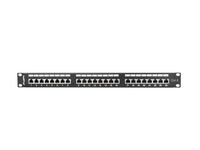 Lanberg PPS6-1024-B - RJ-45 - Cat6 - Schwarz - Metall - 1U - 442 mm