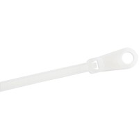 StarTech.com 15 cm Kabelbinder mit Öse - 3 mm breit, 3 mm Bündeldurchmesser, 18 kg Zugfestigkeit, Nylon 66 selbstsichernde Kabelbinder mit Schraubloch, UL gelistet, 100 Stück, Lösbarer Kabelbinder, Nylon, Kunststoff, Weiß, 4 cm, V2, -40 - 85 °C