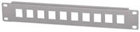 Intellinet 10-Port Patchpanel - unbestückt - 10" - 1 HE - grau - Rackeinbau - 1U - Grau