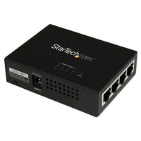 StarTech.com 4 Port Gigabit midspan - PoE+ Injektor -...