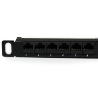 StarTech.com 24 Port 0,5 HE Cat5e Patch Panel - RJ45...