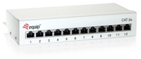 Equip 12-Port Cat.6 geschirmtes Desktop Patch Panel - Hellgrau - IEEE 802.3 - IEEE 802.5 - RJ-45 - Gold - Cat6 - Grau - RoHS