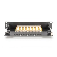 DIGITUS CAT 6, Klasse E Patch Panel, geschirmt, schwarz