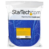 StarTech.com 30,5 m Klettbandrolle - Wiederverwendbare Zuschneidbare Klettkabelbinder - Industrielle Klettverschluss Rolle / Klettband Rolle - Klettbänder für Kabelmanagement - Blau, Kabelbinder mit Klettverschluss, Nylon, Blau, -10 - 80 °C, 30500 mm, 19