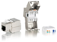 Equip 67221 Cat.6 Premium abgeschirmter Keystone Jack werkzeugfrei - 8 Stück/Packung - Metallisch - Gold - IS0/IES 11801 - EN 50173 - 18 mm - 24,5 mm - 41 mm