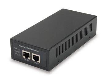 LevelOne Gigabit PoE Injector - 802.3af/at/bt - 90W - Schnelles Ethernet - Gigabit Ethernet - 10,100,1000 Mbit/s - IEEE 802.3ab - IEEE 802.3af - IEEE 802.3at - IEEE 802.3bt - IEEE 802.3u - Schwarz - 56 V - 90 W