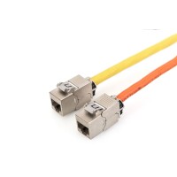 DIGITUS CAT 6A Keystone Modul, geschirmt mit intelligentem Kabelmanager, Set (24 Stück)