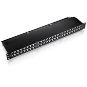 Equip 48-Port Cat.6 Geschirmtes Patch Panel - Schwarz - RJ-45 - Gold - Cat6 - Schwarz - Rackeinbau - 1U