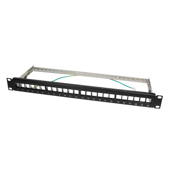 LogiLink NK4042 - Schwarz - Metall - Rackeinbau - 1U - RoHS - CE - 482 mm