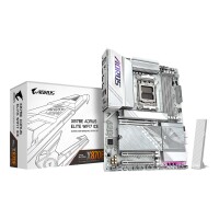 Gigabyte X870E AORUS ELITE WIFI7 ICE Mainboard – Unterstützt AMD Ryzen 9000 Prozessoren, digitales 16+2+2 Phasen VRM, bis zu 8200 MHz DDR5 (O.C.), 3x PCIe 5.0 + 1x PCIe 4.0, Wi-Fi 7, 2.5 GbE LAN, USB 4, AMD, Sockel AM5, AMD Ryzen 7000 Series, AMD Ryzen 80