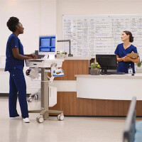 Ergotron CareFit Slim 2.0 - Multimedia-Wagen - Gold - Weiß - Aluminium - Kunststoff - Stahl - Universal - 14500 kg - 53,3 cm (21")