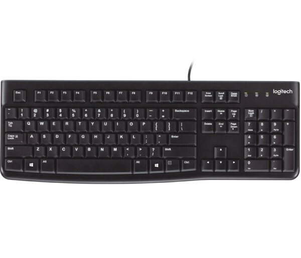Logitech Keyboard K120 for Business - Volle Größe (100%) - Kabelgebunden - USB - Schwarz