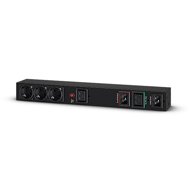 CyberPower Systems CyberPower MBP20HVIEC6A Maintenance Bypass PDU Rack 1U - Eingang 16A- (1) IEC C19 + (2) IEC C20 - Ausgang 16A- (3) Schuko für OR + OL + OLSA Rackmount - Überbrückungsschalter - Rack-montierbar - Schwarz - Status - Metall - 1U