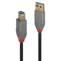 Lindy 36742 USB Kabel 2 m USB A USB B Männlich Schwarz - Grau