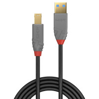 Lindy 36740 USB Kabel 0,5 m USB A USB B Männlich Schwarz