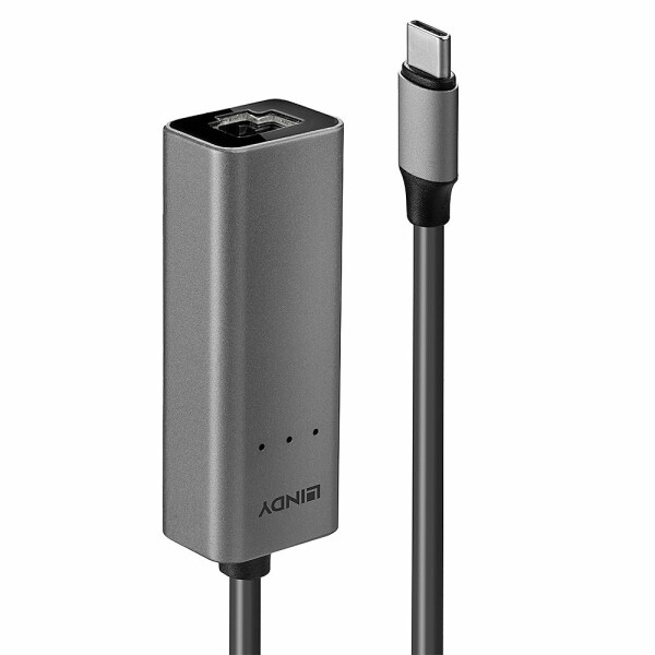 Lindy 43314 - Kabelgebunden - USB Typ-C - Ethernet - 2500 Mbit/s - Silber
