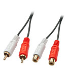 Lindy 35673, 2 x RCA, Männlich, 2 x RCA, Weiblich, 5 m, Schwarz, Rot, Weiß