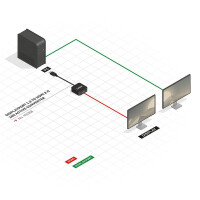 Lindy 41068 DisplayPort 1.2 HDMI Schwarz Schnittstellenkabeladapter