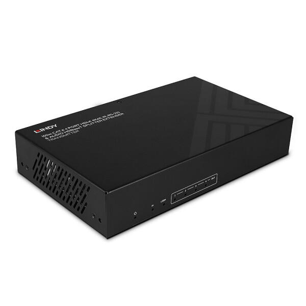 Lindy 38355 - HDMI - HDMI - 3,5 mm - 3840 x 2160 Pixel - Schwarz - Metall