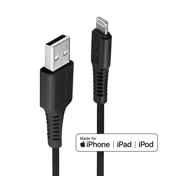 Lindy 31322 3m USB A Männlich Männlich Schwarz USB Kabel