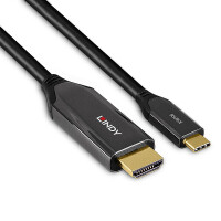 Lindy 1m USB Typ C an HDMI 8K60 Adapterkabel - 1 m - USB Typ-C - HDMI Typ A (Standard) - Männlich - Männlich - Gerade