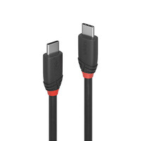 Lindy 36905 USB Kabel 0,5 m USB C Männlich Schwarz