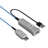 Lindy 43345 - 30 m - USB A - 2 x USB A - USB 3.2 Gen 1 (3.1 Gen 1) - 5 Gbit/s - Blau - Silber