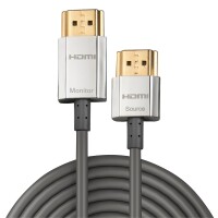 Lindy CROMO Slim High Speed HDMI Cable with Ethernet - Video-/Audio-/Netzwerkkabel - HDMI