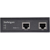 StarTech.com Industrial Gigabit Ethernet PoE Injector - 30W 802.3at PoE+ Midspan 48V-56VDC Hutschiene Power Over Ethernet Injector Adapter - -40°C bis 75°C - Kameras/Sensoren/WLAN Zugang, Schnelles Ethernet, Gigabit Ethernet, 10,100,1000 Mbit/s, I