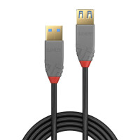 Lindy 36761 USB Kabel 1 m USB A Männlich Schwarz