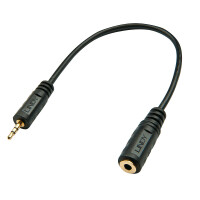 Lindy 35698 0.2m 2.5mm 3.5mm Schwarz Audio-Kabel