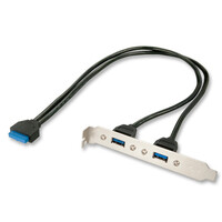 Lindy 2 Port USB 3.0 PC Back Plate - USB-Konsole - USB Typ A, 4-polig (W)