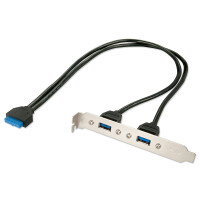 Lindy 2 Port USB 3.0 PC Back Plate - USB-Konsole - USB...