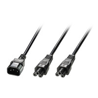 Lindy 30370 2.5m C14-Koppler 2 x C5 coupler Schwarz...
