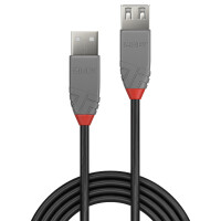 Lindy 36705 USB Kabel 5 m USB A Männlich Weiblich Schwarz - Grau