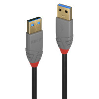 Lindy 36750 USB Kabel 0,5 m USB A Männlich Schwarz