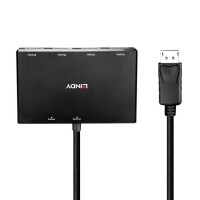 Lindy 38431 - DisplayPort - DisplayPort - 1920 x 1080 (HD 1080) - 3840 x 2160 - Schwarz - Acrylnitril-Butadien-Styrol (ABS) - CE - UKCA - FCC - RoHS & REACH